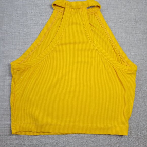 Yellow Ribbed Stretchy Racerback - Picture 2 of 5